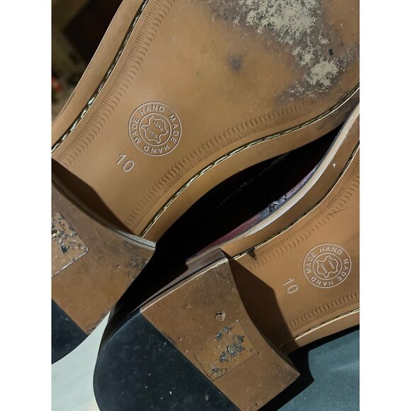 Asher Green Burgundy‎ Oxford Dress Shoes - Size 10